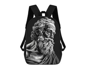 sinyumoney Seneca Philosopher School Backpack Lightweight Schoolbag Dayback Bookbag College for Teenage Girls Boys Women Men 17inch
