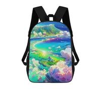 sinyumoney Serene Cloudscape School Bag 3D Printed Backpacks Fashion Kids School Backpack Boys Rucksacks for Boys Middle School Students 17inch