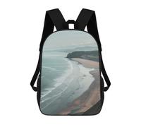 sinyumoney Serene Coastal Expanse Children’s Backpack Girls Boys, Rucksack Bag, Daypack, Primary School, Perfect for Back to Kids School Or PE, Gifts And Travel 17inch