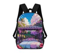 sinyumoney Serene Garden Retreat School Backpack Water Resistant Computer Rucksack for Teenage Girls Boys Women Men 17inch
