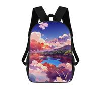 sinyumoney Serene Lake Reflections -1 School Backpack Large Water Resistant Laptop Backpack for Men, Women & Teenage Boys 17inch