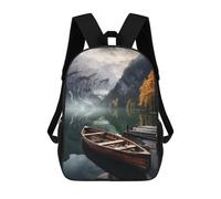 sinyumoney Serene Mountain Lake Scene School Backpack Rucksack Casual Daypacks School Work Travel Bag for Campus Outdoor Travel Sports 17inch