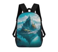 sinyumoney Serene Mountain Retreat -1 School Backpack Daypacks Business Backpack Water Resistant Bookbag for School/Work/Travel 17inch