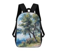 sinyumoney Serene River Bend Backpack School Bag Large Water Resistant Laptop Backpack for School/Work/Travel 17inch