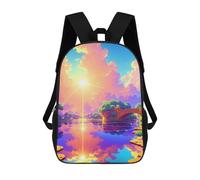 sinyumoney Serene Sunset Reflections Kids Children School Backpack Bookbags Casual Travel Rucksack Boys Girls Large Capacity Daypack 17inch