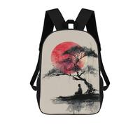 sinyumoney Serene Zen Garden Scene School Backpack Lightweight Airport College Students Back Pack for Boys/Girls/Teenagers 17inch
