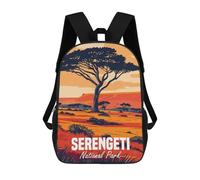 sinyumoney Serengeti National Park School Backpack Large Lightweight Casual Backpack for Boys/Girls/Teenagers 17inch