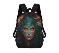 sinyumoney Serpent Enigma Portrait Backpack School Bag Lightweight Airport College Students Back Pack for Men/Women 17inch