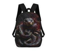 sinyumoney Serpent Majesty School Backpack Water Resistant Travel Backpack Computer Bag for School/Work/Travel 17inch