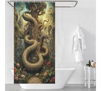sinyumoney Serpent Tree Guardian in Eden Garden with Hooks Waterproof Fabric Bathroom Curtains Modern Art for Kids Women Men 35.43x70.87Inch（90x180cm）