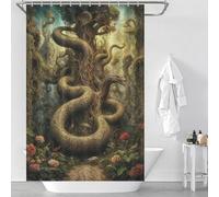 sinyumoney Serpent Tree Guardian in Eden Garden with Hooks Waterproof Fabric Decor Bath Curtains for Bathroom Wet Room 46.85x70.87Inch（119x180cm）