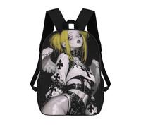 sinyumoney Sexy Anime Dark Angel Pin-Up Kids School Backpack School Bag 3D Printed School Bag for Boys Elementary And Middle School Students 17inch