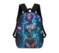 sinyumoney Sexy Flower Girl Backpack 3D Printed Kids School Backpack High Capacity Travel Backpacks Book Bags Kids Backpack 17inch