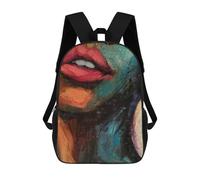 sinyumoney Sexy Girl Lips Backpacks Kids School Backpack School Bag 3D Printed School Bag for Boys Elementary And Middle School Students 17inch