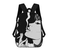 sinyumoney Sexy Smoking Woman Comic Backpacks Children's Backpacks School Bag 3D Printed Children's School Backpack Fashion Travel Backpacks for Kids Elementary Middle School 17inch