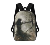 sinyumoney Shadow Archers Focus Children's School Backpack 3D Printed for Kids Travel Rucksacks Book Bags for Boys Elementary School Students 17inch