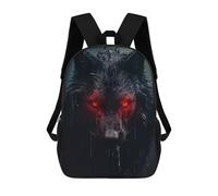 sinyumoney Shadow Wolf Backpacks Kids School Backpack School Bag 3D Printed School Bag for Boys Elementary And Middle School Students 17inch