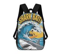 sinyumoney Shark Bait Surfer Backpack School Bag Large Lightweight Casual Backpack for Campus Outdoor Travel Sports 17inch