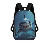 sinyumoney Shark Sea Kids Backpack, Backpack School Bag, Backpacks Kids School 3D Printed School Bags for Elementary And Middle School Students Teens Birthday Gift 17inch