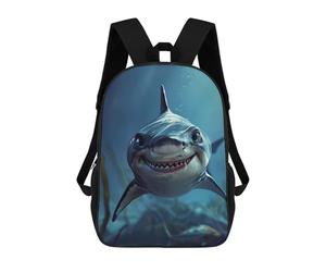 sinyumoney Shark Sea Kids Backpack, Backpack School Bag, Backpacks Kids School 3D Printed School Bags for Elementary And Middle School Students Teens Birthday Gift 17inch