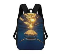 sinyumoney Shark Underwater with Sun Reflection School Backpack Water Resistant Travel Backpack Computer Bag for Men, Women & Teenage Boys 17inch