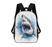 sinyumoney Shark Watercolor Ronaldo Backpack, Children's Backpack, Student School Bag, Book Bag, 3D Printed School Bag For Boys And Girls, 17inch