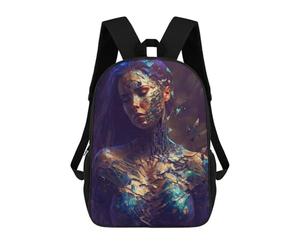 sinyumoney Shattered Beauty Digital Art Children's Backpacks School Backpack 3D Printed Backpack for Kids Travel Rucksacks Book Bags Kids School Bag 17inch