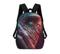 sinyumoney Shattered Reality Digital Art Kids School Backpack 3D Printed Fashion School Bag Casual School Bag for Boys Elementary And Middle School Students 17inch