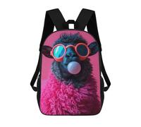 sinyumoney Sheep Bubblegum Backpack School Bag Rucksack for Girls Boys Backpacks Large Capacity Kids Back Pack Lightweight School Bags for Children Students 17inch