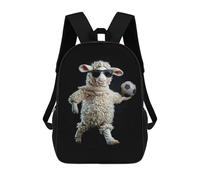 sinyumoney Sheep with Soccer Ball Backpack School Lightweight Schoolbag Dayback Bookbag College for Men, Women & Teenage Boys 17inch
