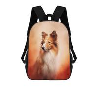 sinyumoney Shetland Sheepdog Animal 3D Printed Kids Backpacks Boys Fashion School Bag Travel Backpacks School Bags for Boys Elementary School Students 17inch