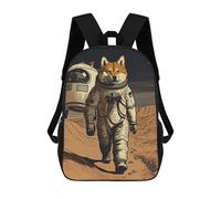 sinyumoney Shiba Inu Astronaut Mars Backpack School Fashion Stationery Backpack Waterproof Casual Daypacks for Campus Outdoor Travel Sports 17inch
