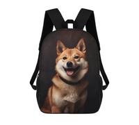 sinyumoney Shiba Inu Dog Backpacks Kids Student Schoolbag 3D Printed Backpacks Elementary And Middle School Students Backpacks for Boys Girls 17inch