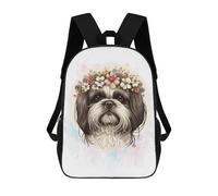 sinyumoney Shih Tzu Watercolor Dog Rucksack Computer Rucksack for School/Work/Travel for Camping Outdoor Adventures And Daily Travel 17inch