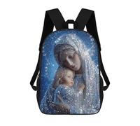 sinyumoney Shimmering Virgin And Child Backpack School Lightweight Airport College Students Back Pack for School/Work/Travel 17inch