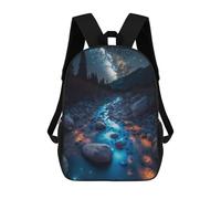 sinyumoney Shine on The Way Backpack 3D Printed Children's School Backpack for Kids High Capacity Travel Rucksacks Book Bags Kids School Bag Back Pack 17inch