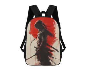 sinyumoney Shinobi Or Ninja Poster Backpack, Children's Backpack, Student School Bag Bookbag Rucksack, 3D Printed School Bag for Boys Girls 17inch
