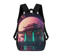sinyumoney Shinto Shrine V9 Children's School Backpack 3D Printed for Kids Travel Rucksacks Book Bags for Boys Elementary School Students 17inch