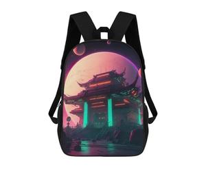 sinyumoney Shinto Shrine V9 Children's School Backpack 3D Printed for Kids Travel Rucksacks Book Bags for Boys Elementary School Students 17inch