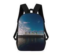 sinyumoney Ship of Dreams School Backpack for Girls 17inch Casual Daypack Lightweight Rucksack Boy Girl Backpack for Middle School Students