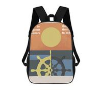 sinyumoney SHIP WHEEL Children's Backpacks School 3D Printed Bag Bookbag for Kids Travel Rucksacks Boy Girl Book Bags Kids School Bag 17inch