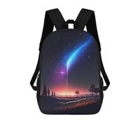 sinyumoney Shooting Star Night Sky Backpack School Bag School Secondary High School College Backpack Travel for Boys/Girls/Teenagers 17inch