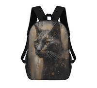 sinyumoney Siamese Cat Amiable Rucksacks 3D Printed Children 17inch Backpacks Fashion Casual Daypack Travel Bags Outdoor Casual Daypack for Boy And Girl