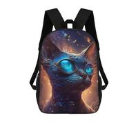 sinyumoney Siamese Cat Unnatural Backpack School Bag Water Resistant School Bag Business Backpack for Girls Boys Teenage 17inch