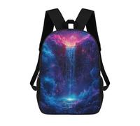 sinyumoney Sign Aquarius Waterfall Kids Backpack, Backpack School Bag, Backpacks Kids School 3D Printed School Bags for Elementary And Middle School Students Teens Birthday Gift 17inch