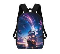 sinyumoney Silent Seafarer School Backpack Secondary Causal Travel High School Bags for Teenage Girls Boys Women Men 17inch