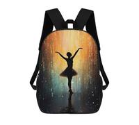 sinyumoney Silhouette Ballerina Backpack School Bag Lightweight Schoolbag Dayback Bookbag College for Men/Women 17inch