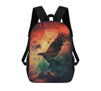 sinyumoney Silhouette Galaxy Backpacks 3D Printed Kids School Backpack Outdoor Casual Daypack Fashion Casual Children Backpacks Cute Travel Bags 17inch