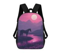 sinyumoney Silhouette Horse Sunset Backpack School Business Durable Laptop Bag for Camping Outdoor Adventures And Daily Travel 17inch