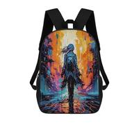 sinyumoney Silhouette in A Colorful City Rucksack Large Lightweight Casual Backpack for Campus Outdoor Travel Sports 17inch